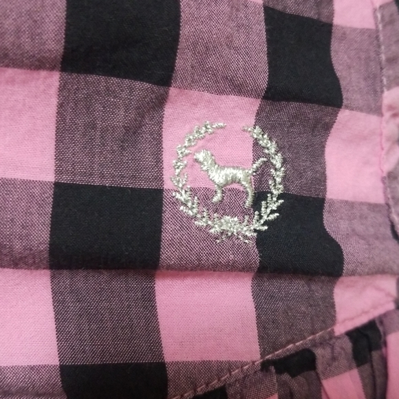 Pink Victoria’s Secrets Black/Pink Buffalo Shirt - Picture 4 of 7